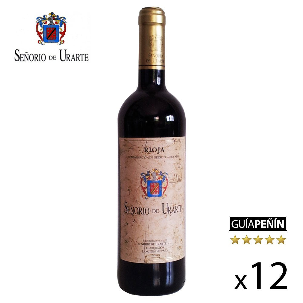 Vino Tinto Crianza Señorío de Urarte" D.O. Rioja - Caja de 12 Botellas"
